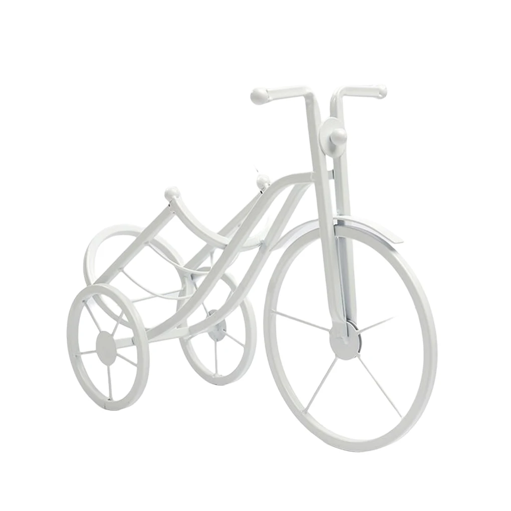 

Wine Bottle Storage Rack European Style Forged Tricycle Metal Display Stand Wrought Holder Home Kitchen Party Craft