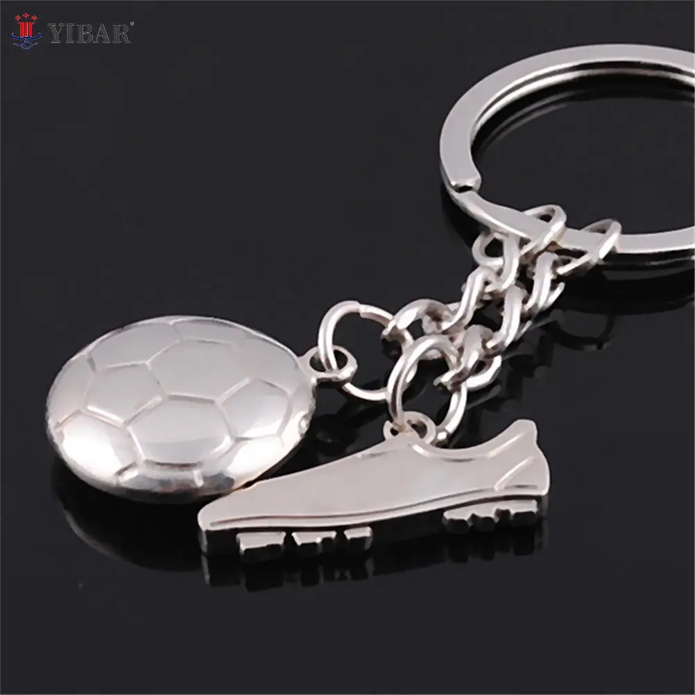 

Soccer Shoes Football Ball Stainless Steel Metal Keychain Key Chains Ring