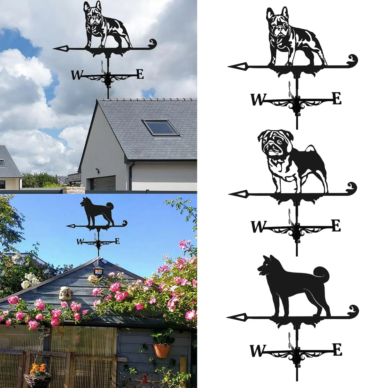 

Animals Dog Weather Vane Farm Wind Direction Indictor for Outdoor Landscape Decoration