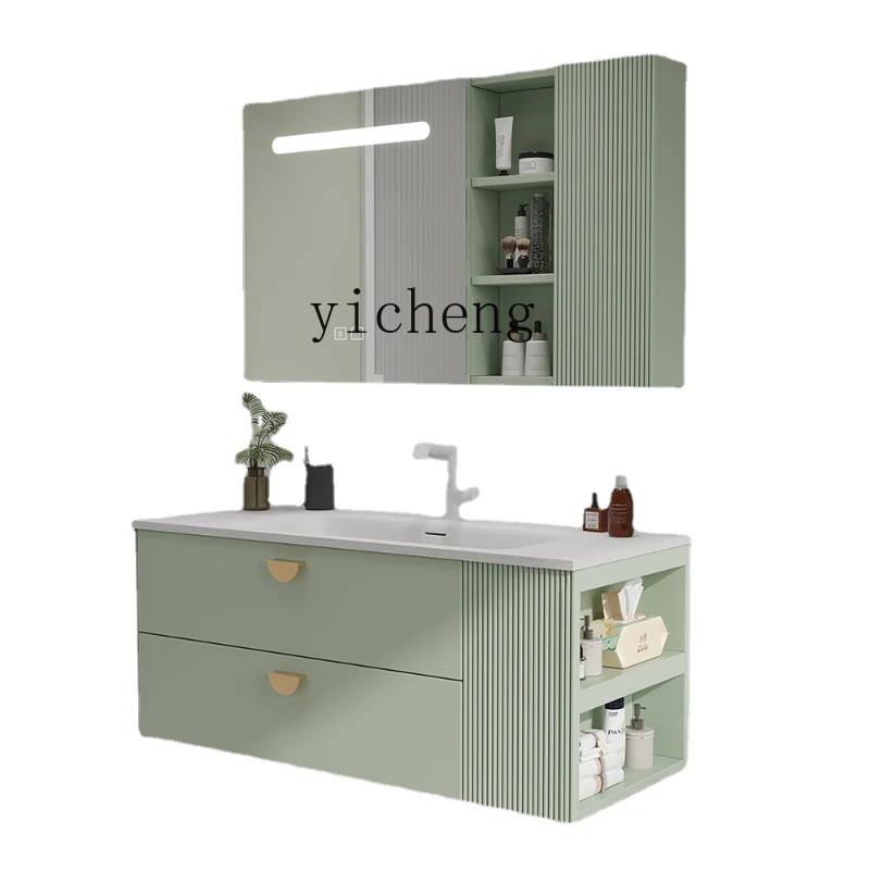 

Шкафчик для ванной комнаты, полностью уборной, керамический дубовый раковина, зеркальный шкаф, комбинированный стол для ванной комнаты