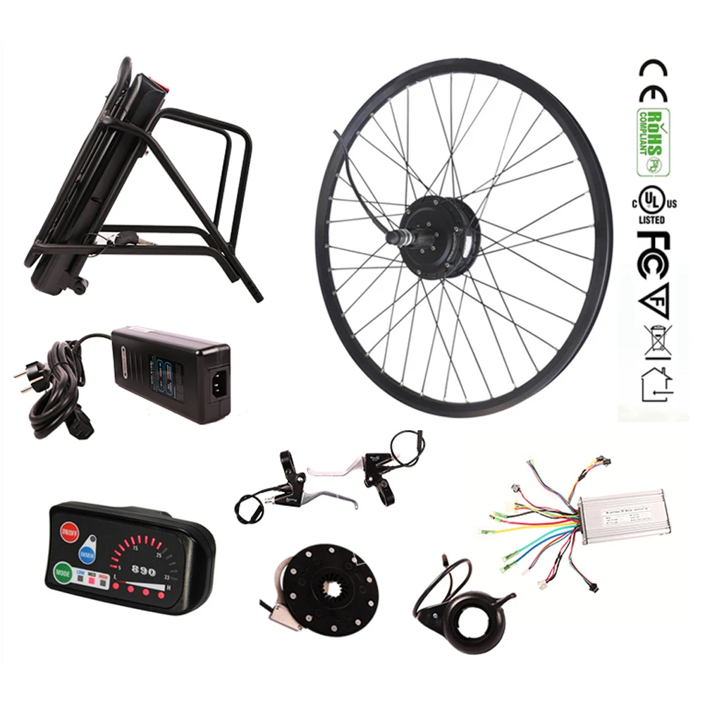 

36v 250w 350w 48v 500w 750w pedal assist front and rear drive brushless gear hub motor start electric bicycle engine kit