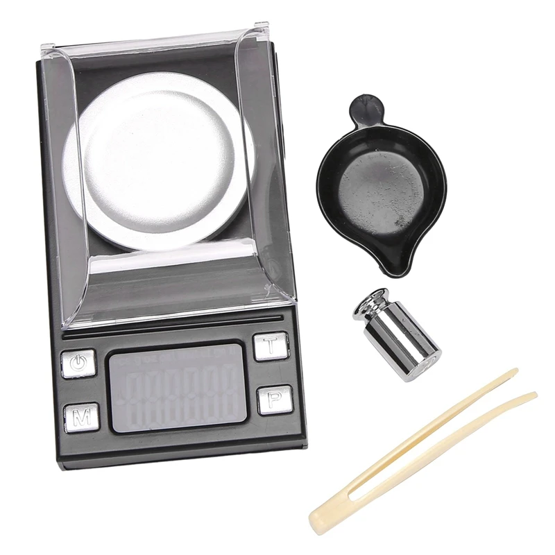 

Weighing Scale,Portable Mini Digital Scale With Back-Lit LCD With Calibration Weights Tweezers For Jewelry