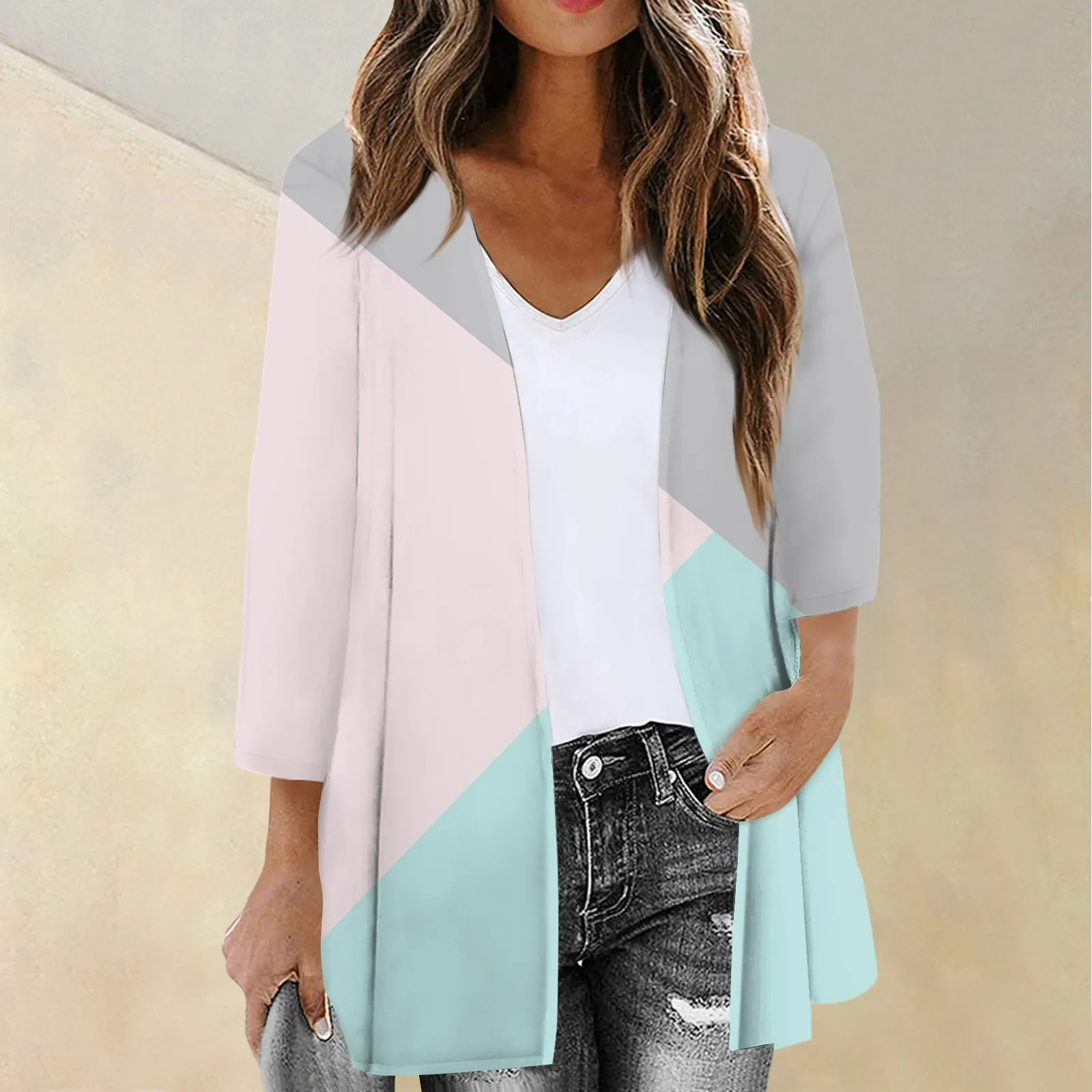 

Женская Длинная блузка с поясом, Свободный Повседневный Кардиган-кимоно с поясом, Пляжная накидка, рубашки, тонкие пальто, кардиган, топ, 2023