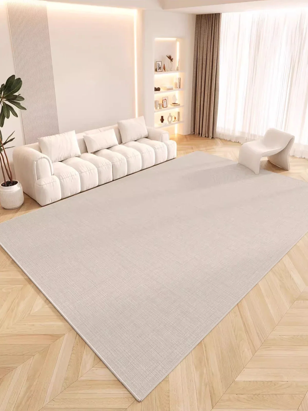 Кремовый ковер с геометрическим рисунком в полоску Роскошные ковры для гостиной