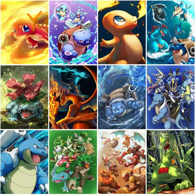 Картина из страз покромон картина с изображением водяного огня эльфа вышивка