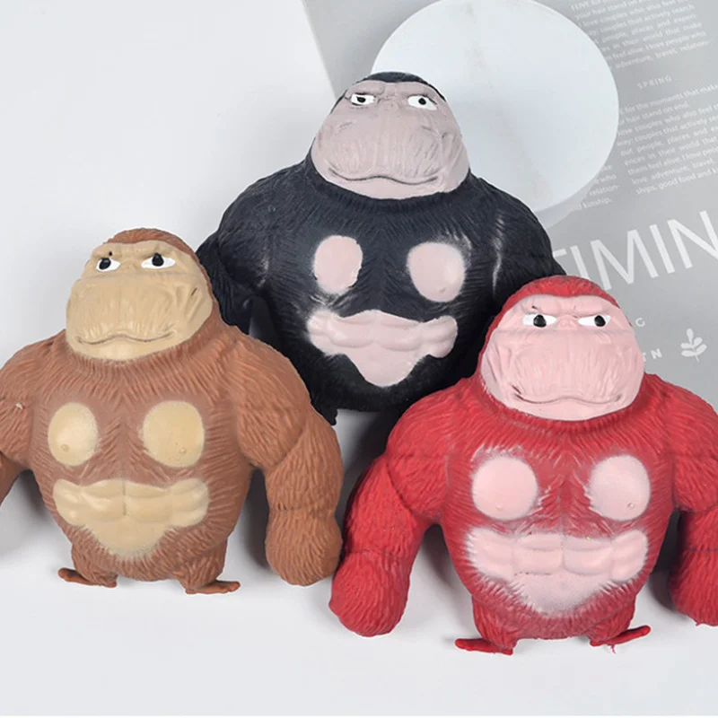 

Simulation Gorilla Decompression Toy High Elasticity Creative Stress Relief Flexible Decompression Vent Stretching Tricky Toy