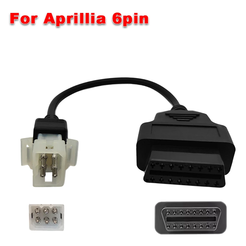 

Диагностический разъем для мотоцикла Aprillia, 6-контактный диагностический кабель OBD для сканера TuneECU, диагностический разъем OBD2