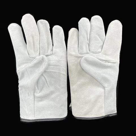Перчатки из натуральной кожи для мужчин и женщин, защитные рабочие сварные перчатки для механического ремонта, садовые