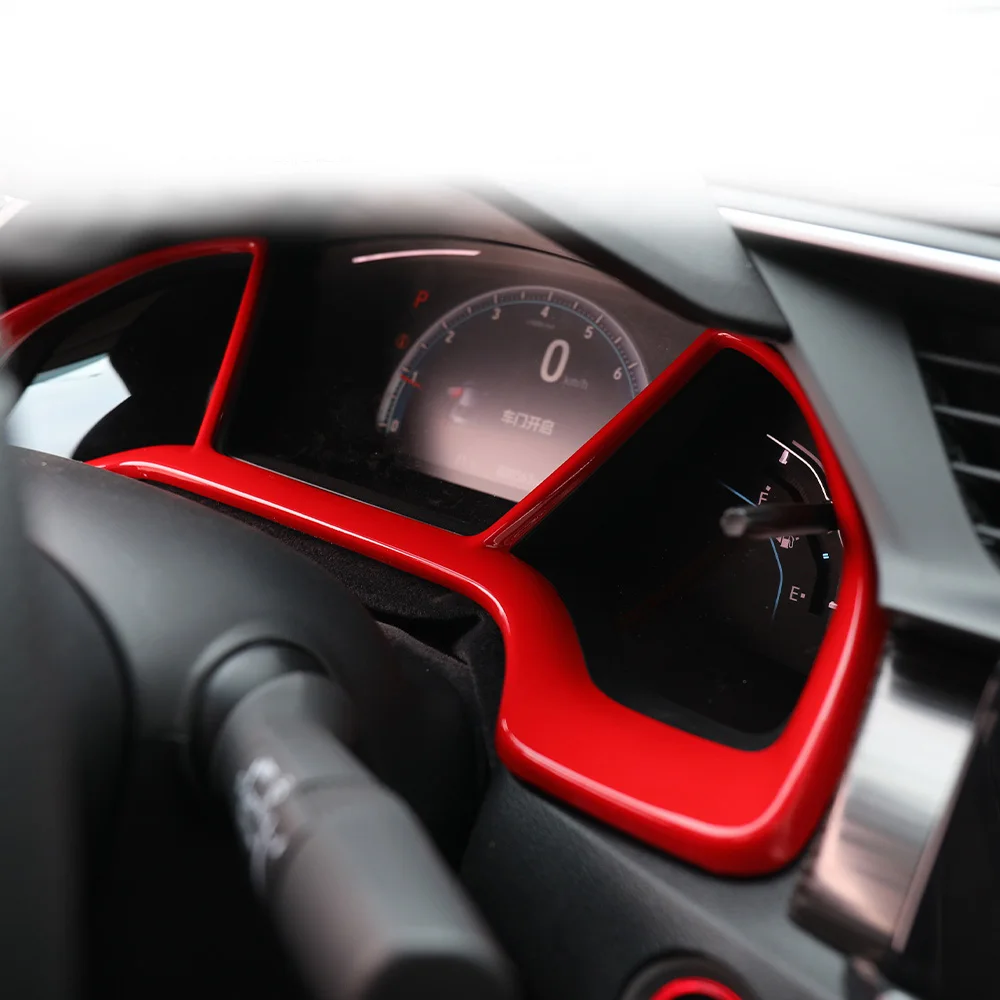 

Interior Dashboard Instrument Panel Speedo Cover Frame Molding Trims Decal For Honda Civic 2016 2017 2018 2019 2020