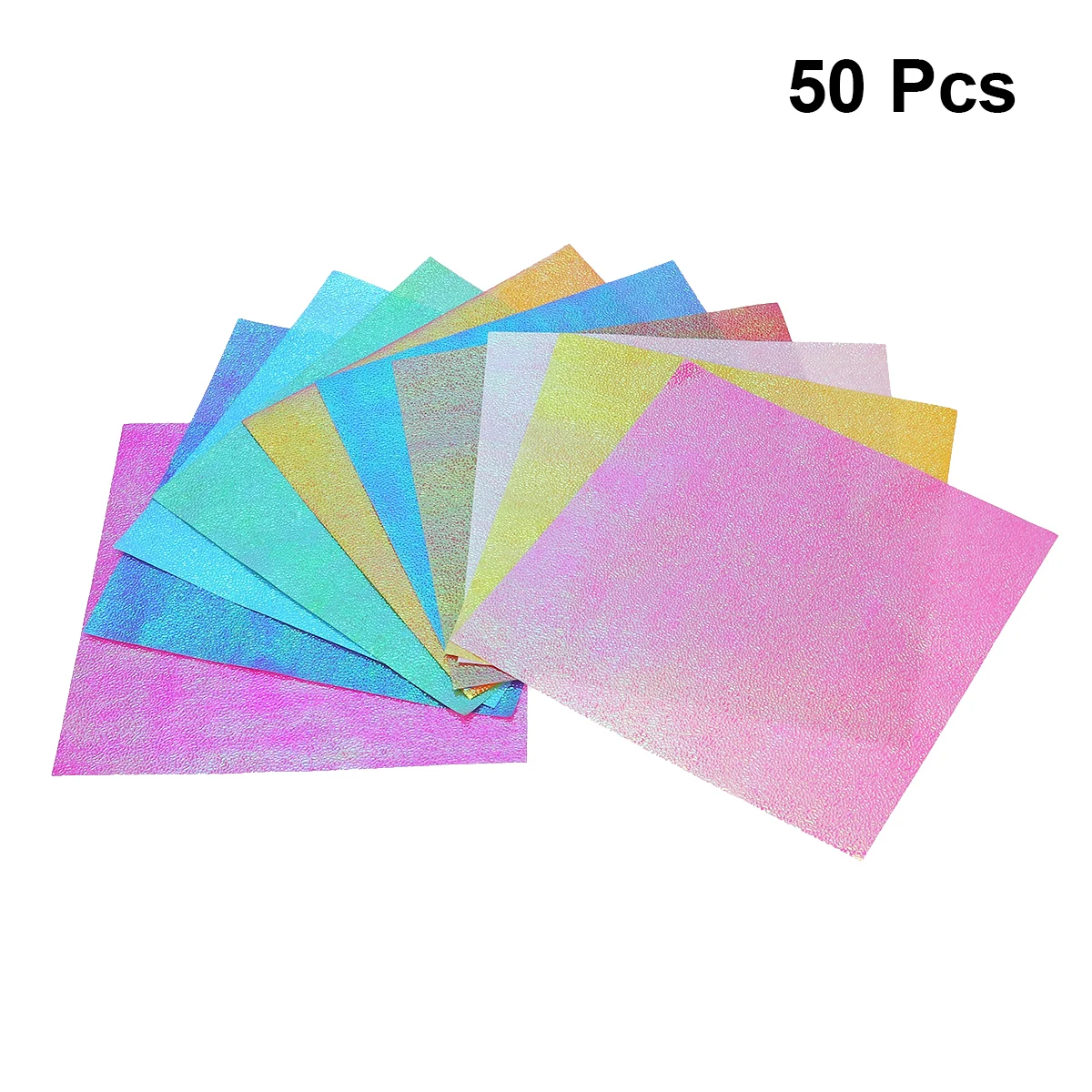 

Paper Origami Square Craft Glitter Iridescent Decoration Coloredfolding Oragaminpaper Color Sheets Rainbow Sparkly Construction