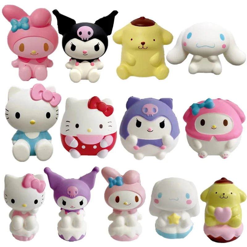 

Sanrio Hello Kitty Pompompurin Kuromi My Melody Cinnamoroll Anime Figure Slow Rebound Squeeze Toys Stress Relief Kids Gifts