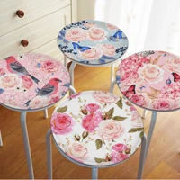 nordic style rose flower birds european seat cushion office dining stool pad sponge sofa mat non slip chair mat pad