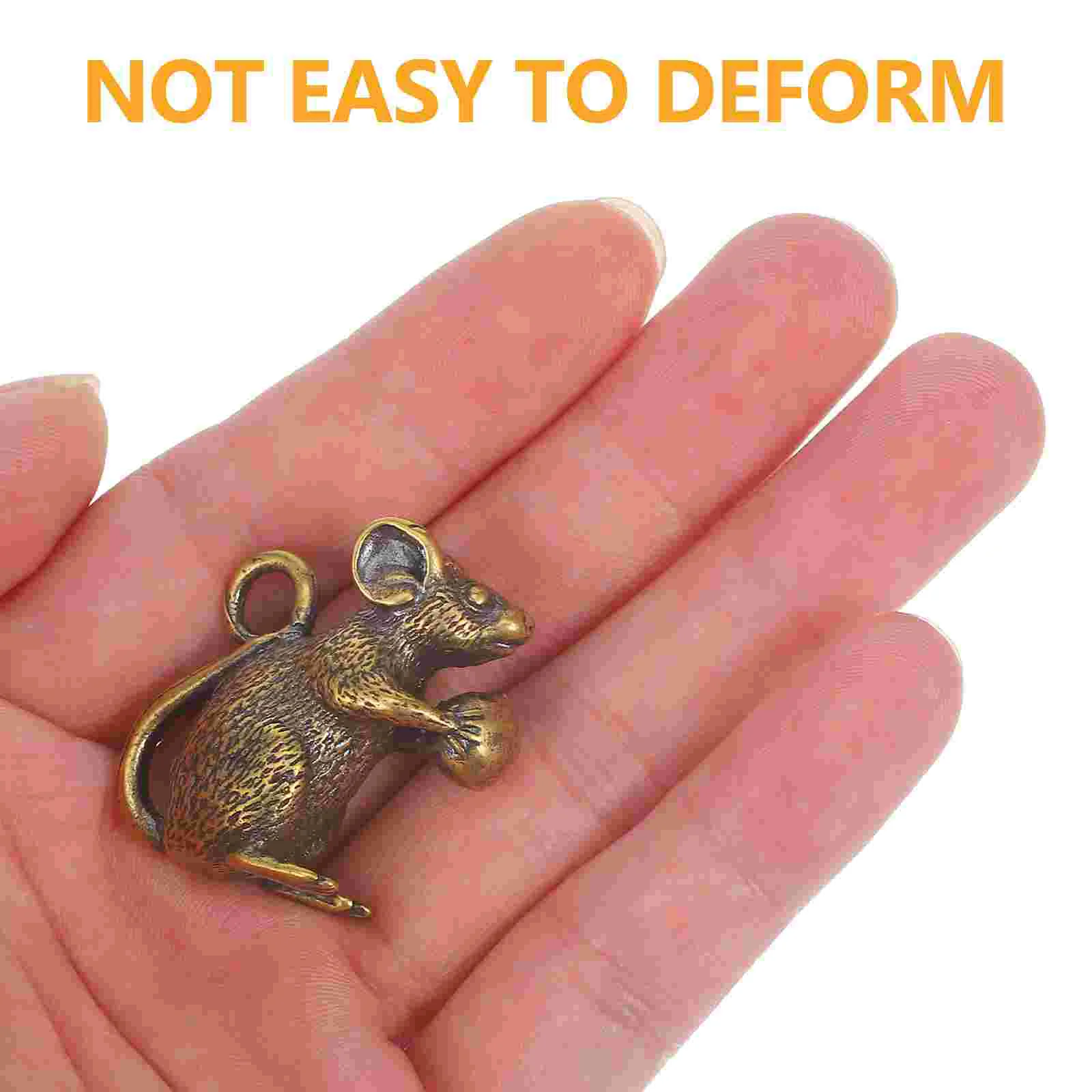 Очаровательное украшение для офиса брелок с золотой мышкой медная подвеска со