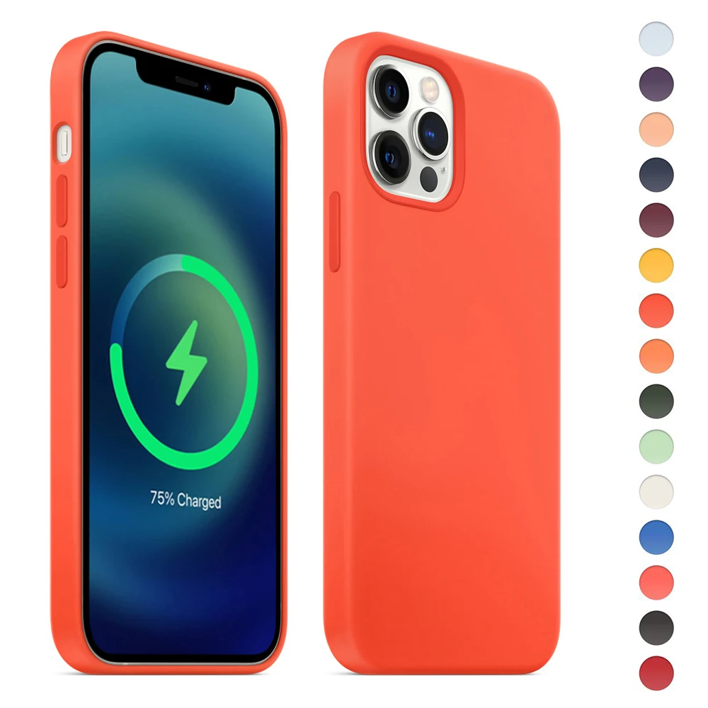 

Оригинальный силиконовый чехол с магнитной анимацией для Apple iPhone 12 Pro | 12 Pro Max | 12 Mini чехол