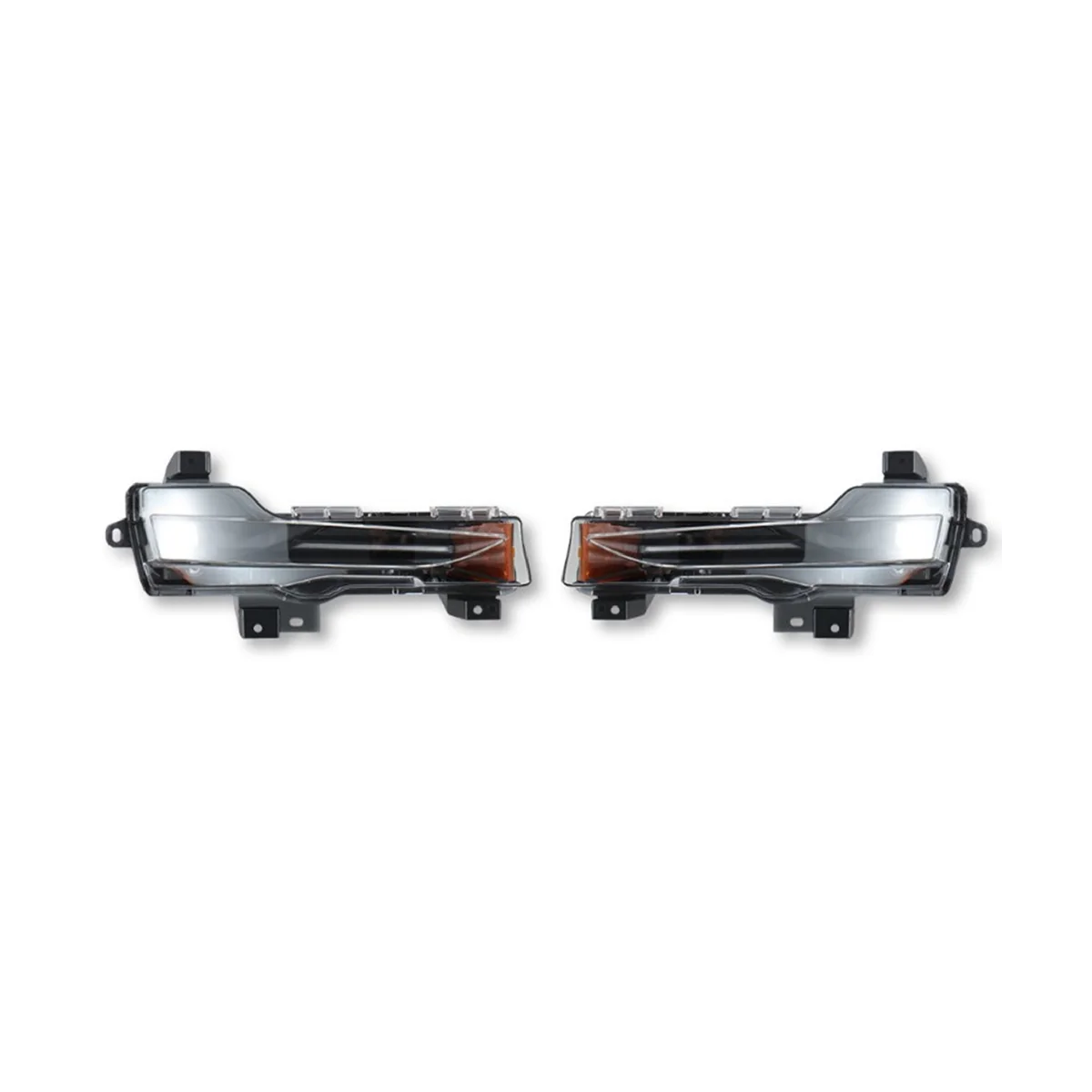 

LED White DRL Daytime Running Light with Dynamic Sequential Turn Signal Lamp Fog for ,Model Y