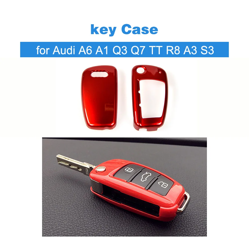 

Для Audi A6 A1 Q3 Q7 TT R8 A3 S3 ABS автоматический ключ Защитная крышка чехол для ключа Стайлинг автомобиля