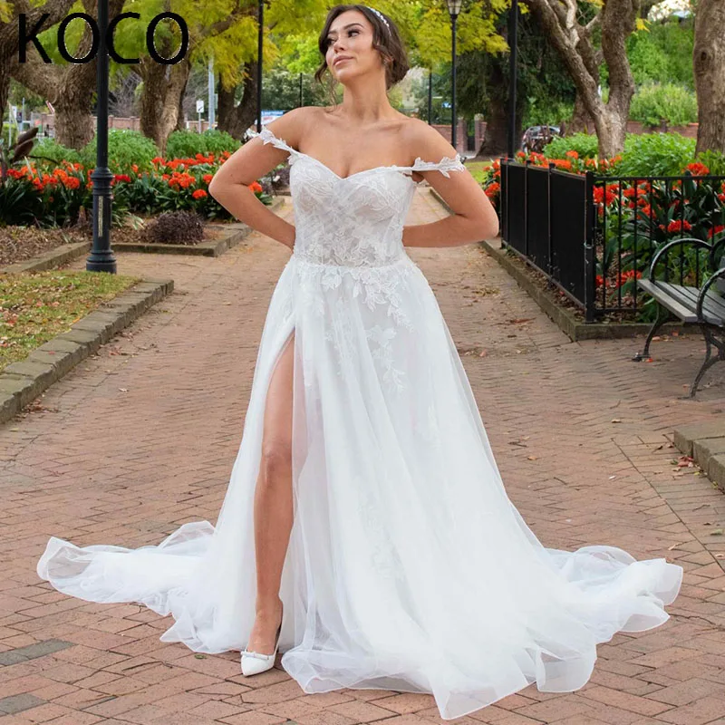 

MACDOUGAL Soft Tulle Pleated Bodice Draping Lace Wedding Dress Off-shoulder Straps For Elegant Women robe de mariée Custom Made