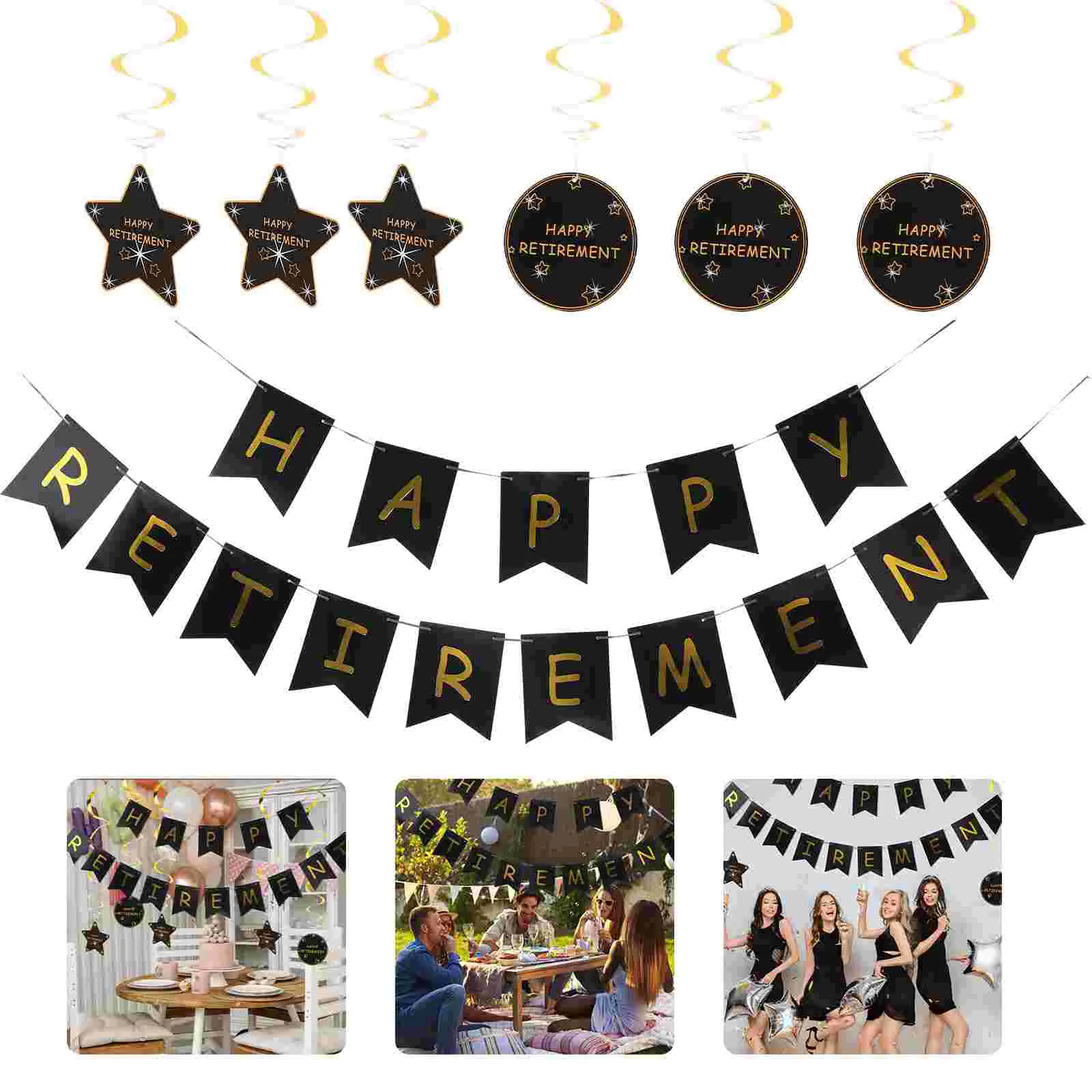 

Баннер для вечеринки на пенсию, флажки, гирлянда, потолочный знак, фон для фотосъемки с изображением учеников