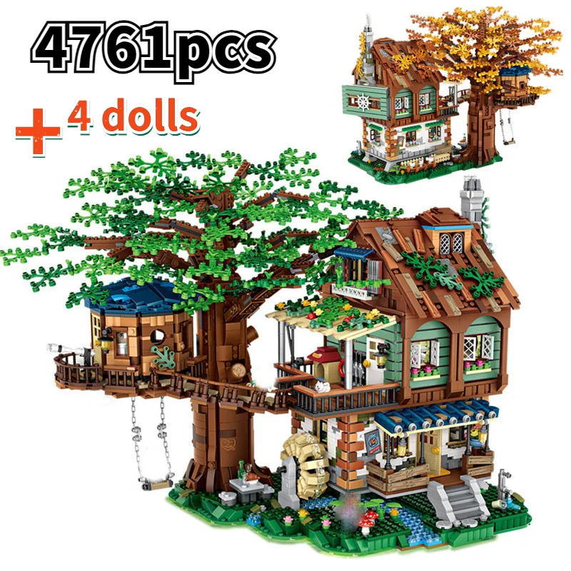 

Creative 4761PcsProduct Tree House City Street View DIY Mini Building Block Assembly Scene Model Toys for Children Birthday Gift
