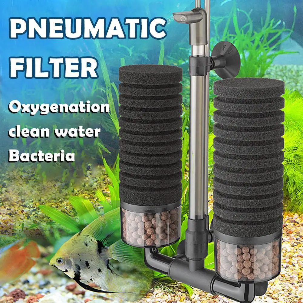 

1 Set Aquarium Biochemical Sponge Filter Sponge Foams Filter With Suction Cups Quiet For Small Medium Fish Tanks