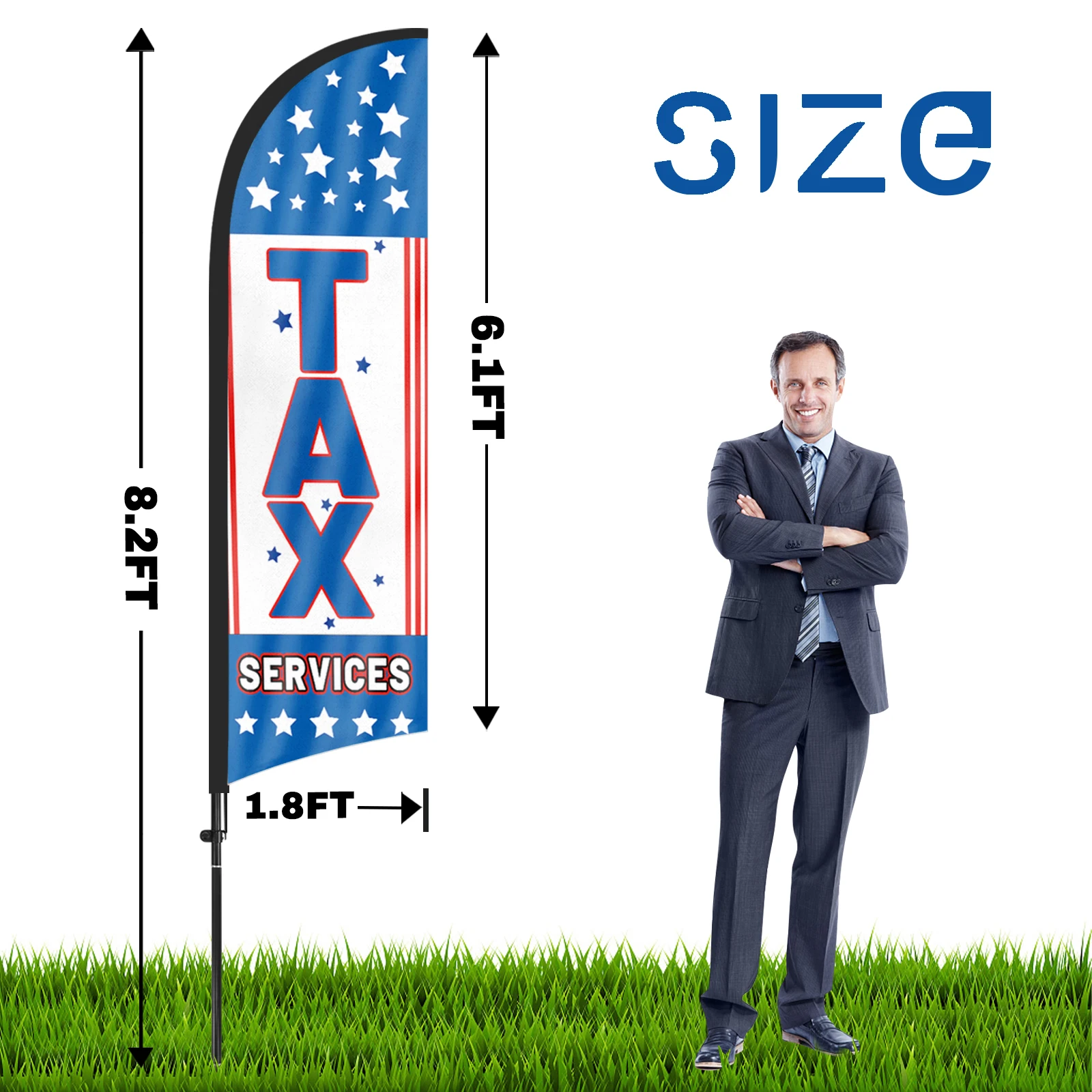 FSFLAG 1 шт. 280 см налог перо флаг с флагштоком рекламный наружный баннер украшение