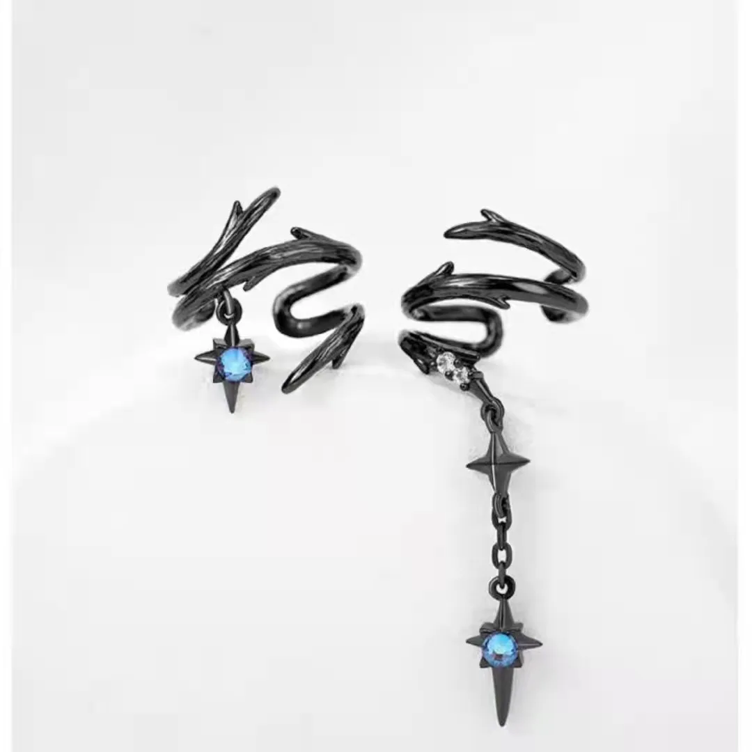 

Серьги Pierceless advanced sense, ретро, асимметричные украшения для ушей, клипсы