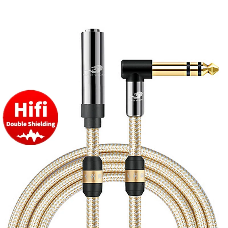 Hi-Fi аудиоудлинительный кабель 1/4 дюйма TRS стерео 6 35 мм