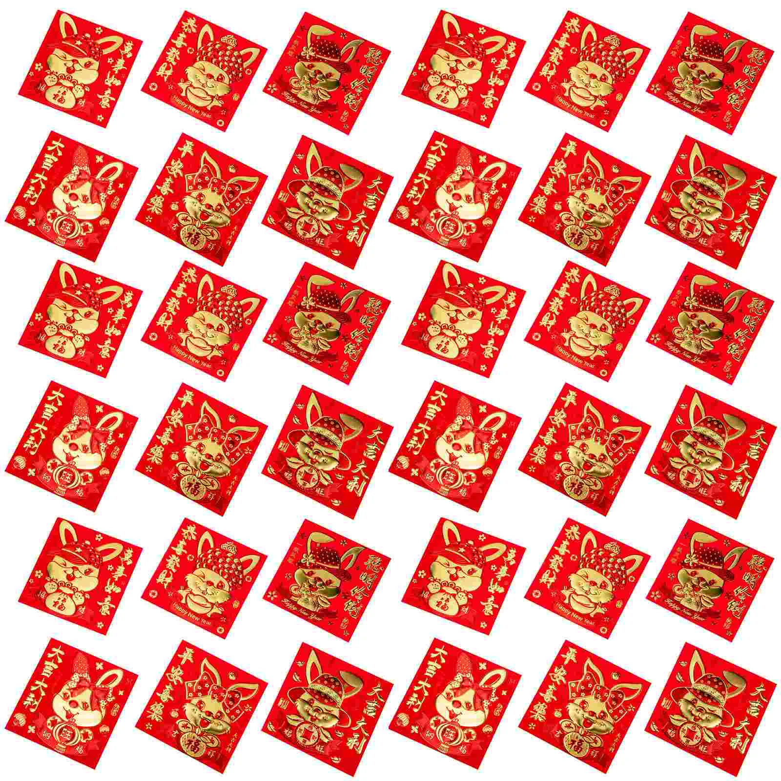 

Red Envelopes Money Year New Chinese Packet Envelope Packets Festival Zodiac Rabbitspring Lucky Hong Bao Lunar Pocket Paper Cash