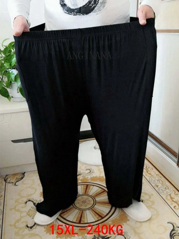 

Large men's pants 15xl 240kg plus size 10xl 11xl 12xl summer high waist loose black blue stretch big sweatpants 56 58 60 62