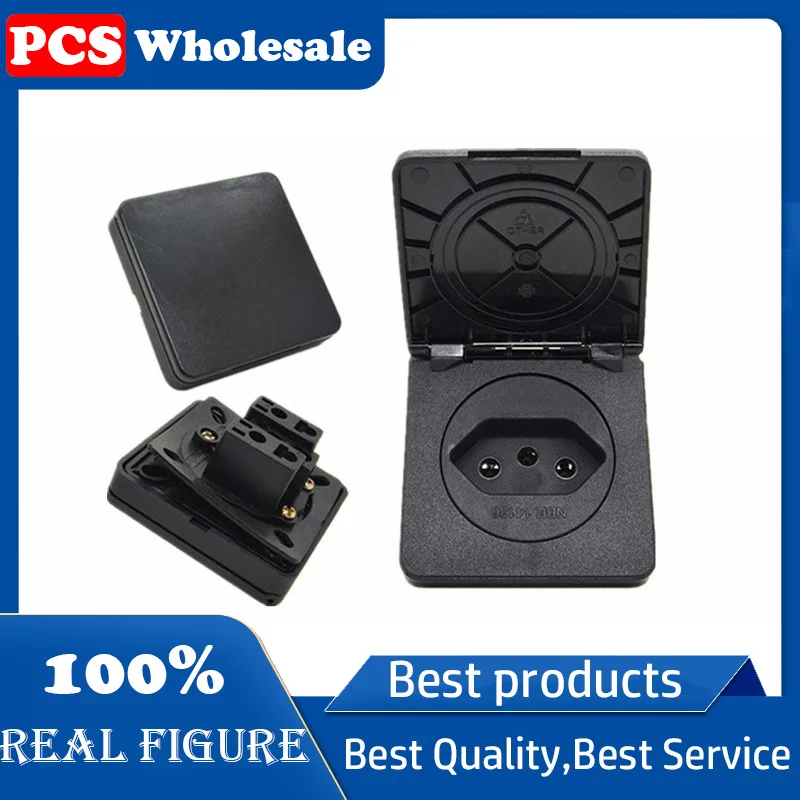 Бразильская Водонепроницаемая лабораторная розетка IP54 с защитой от дождя 20 А 250 В NBR14136