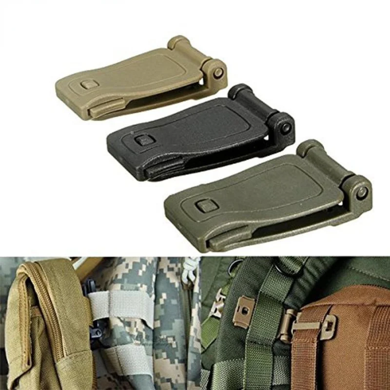 

2pcs/batch Camping Bag Buckle Backpack Webbing Clip Outdoor Tactical Carabiner Camping Gear EDC Tools