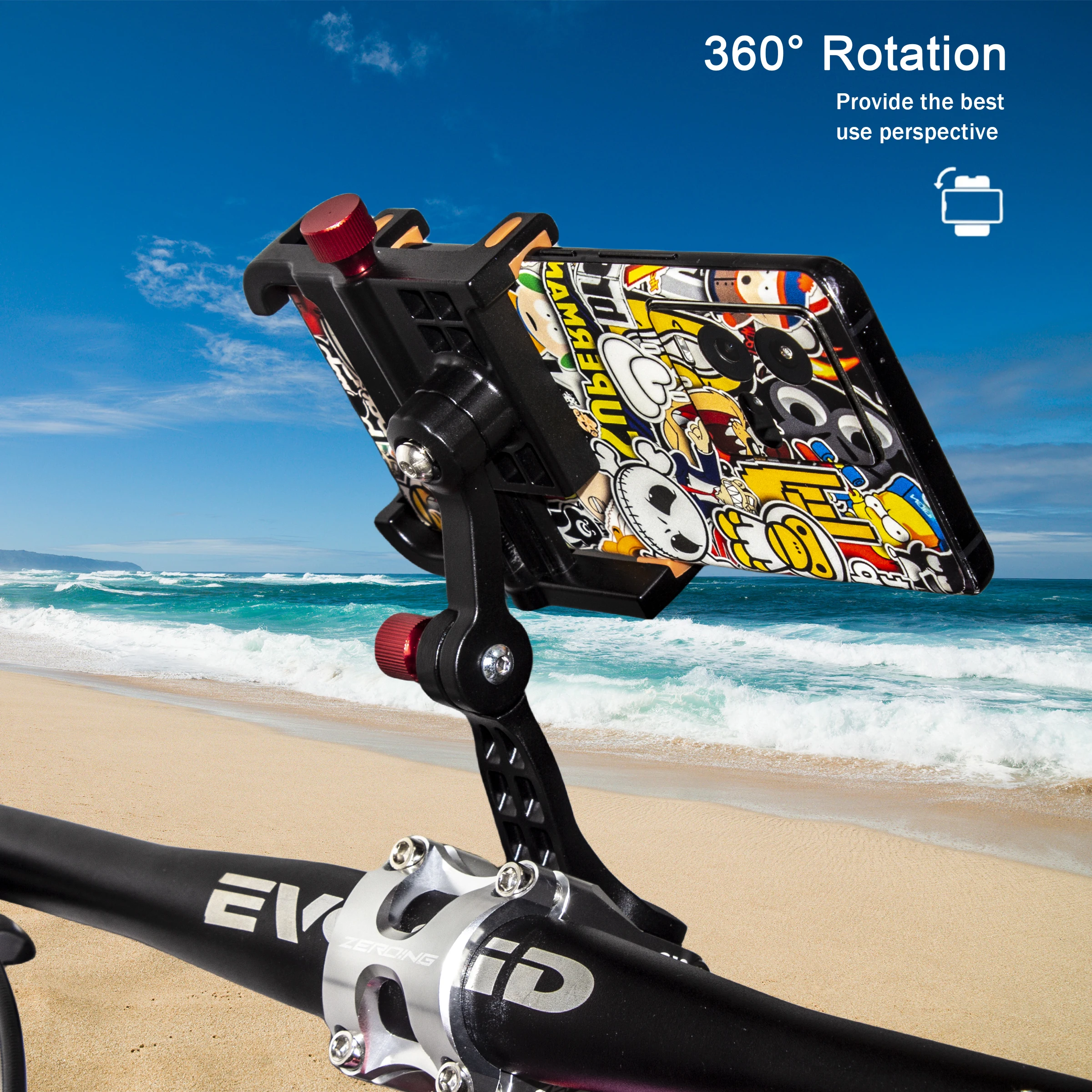 Держатель для телефона из алюминиевого сплава вращающийся на 360 °