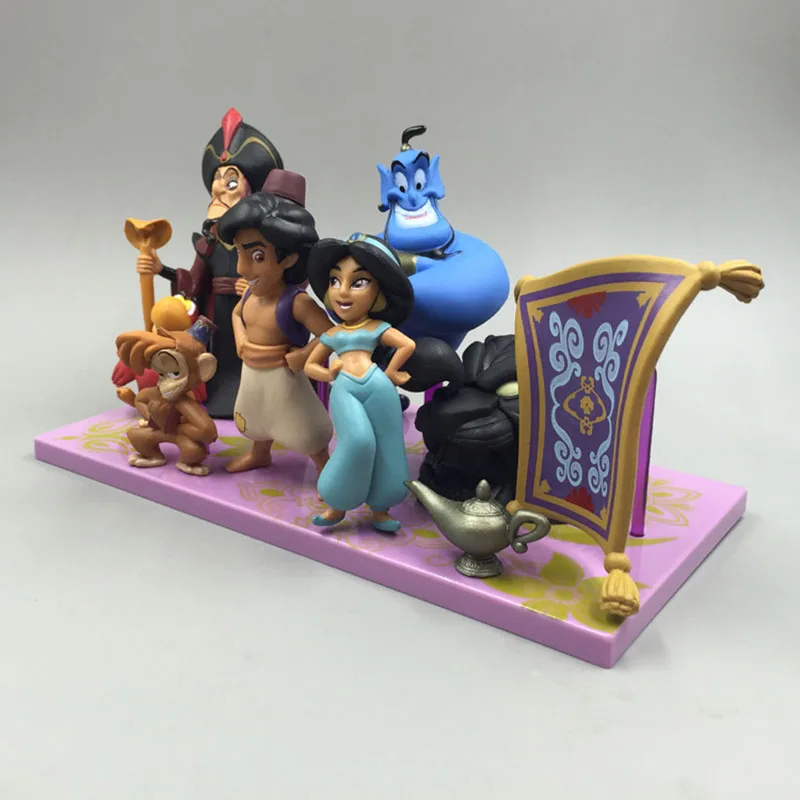 Disney Aladin And The Magic Lamp Jafar Жасмин Аладдин Фигурки Набор игрушек Аниме GK Кукла