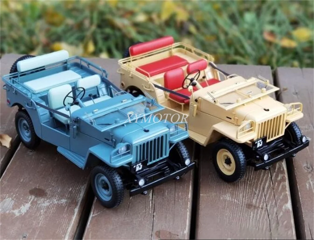 

Kyosho 1/18 For Toyota Land Cruiser BJ Diecast Model Car Khaki/Blue Gifts Toys Hobby Collection Display Ornaments