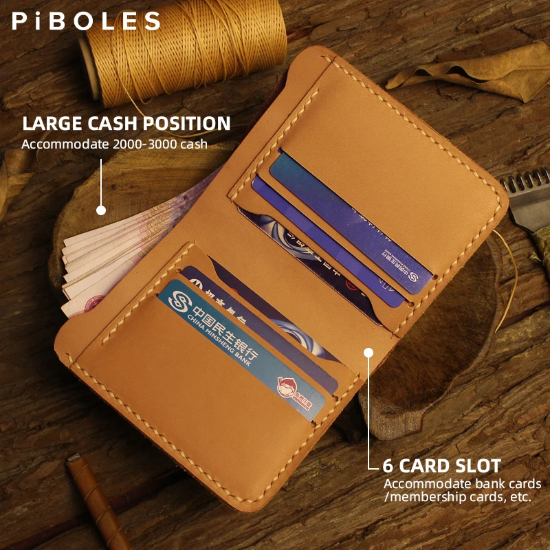 Handmade Genuine Leather Men's Wallet Women's Wallet Crocodile Pattern Short Wallet Male's Purse With 6 Credit Card Slots Money