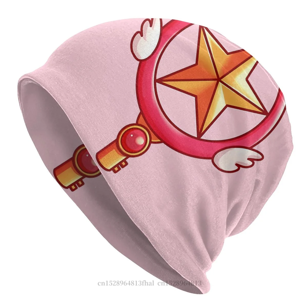 

Cardcaptor Sakura Anime Skullies Beanies Caps Key Circle Star Wand Wings Hat Winter Warm Bonnet Hats Men Women's Hip Hop Ski Cap