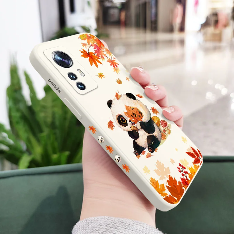 maple leaf panda phone case for xiaomi mi 12 11 ultra lite 10 10s 9 11t 10t 9t pro lite poco m4 x4 f3 x3 m3 pro 5g cover free global shipping