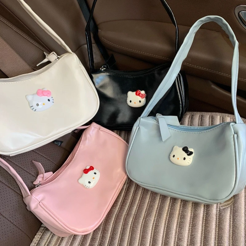 

Оригинальная самодельная сумка Hellokitty для подмышек, винтажные кошельки и сумки для девочек