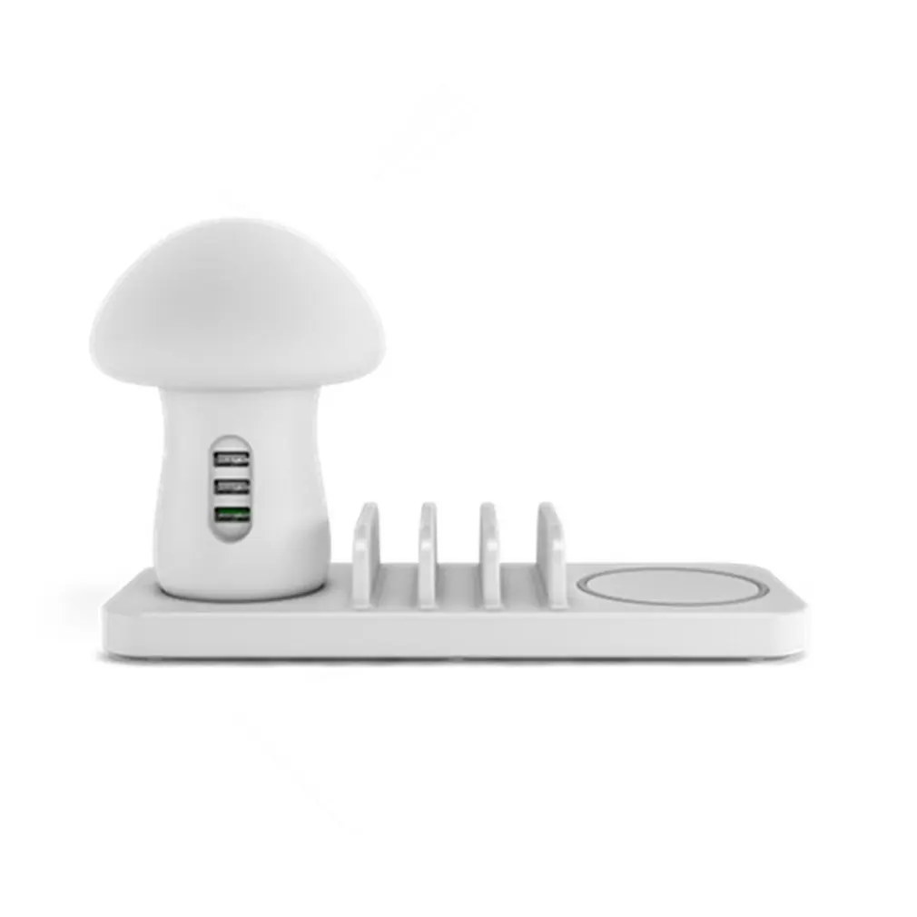 

Зарядный кронштейн гриб лампа Led3 порт QC3.0 многопортовый Быстрая зарядка Базовая зарядная станция настольная лампа