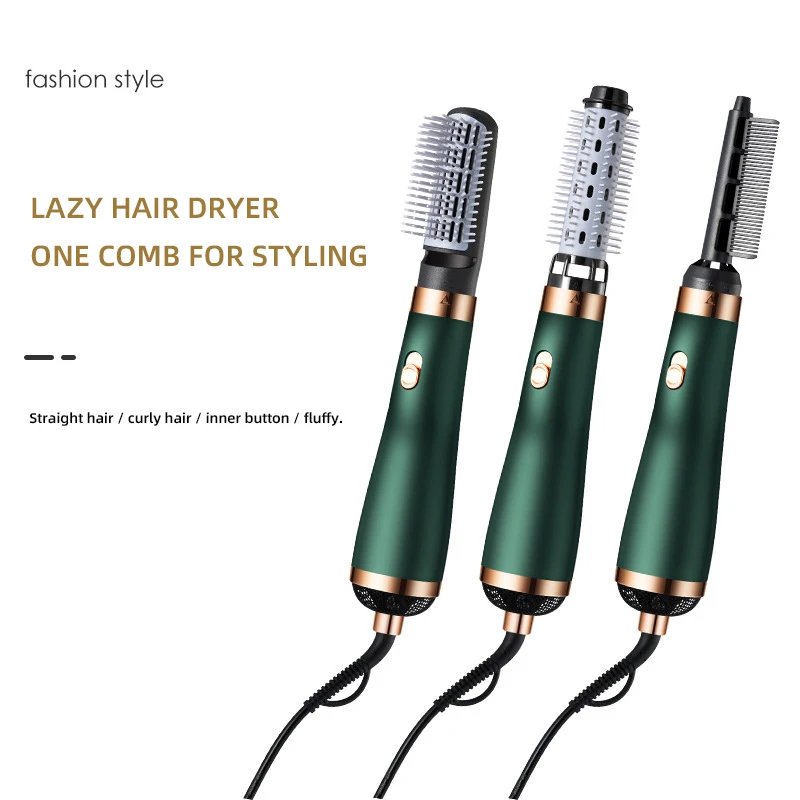 

3 In 1 Hair Comb Professional Curler Straightener Styling Tool Hair Dryer Home Kit Wet And Dry Curler Straight