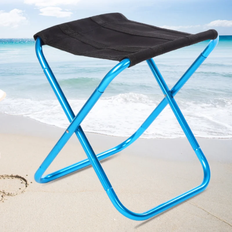 

150KG Thickened Outdoor Camping Small Chair Portable Folding Aluminum Alloy Stool Bench Stool Mare Ultralight Picnic Fishing New