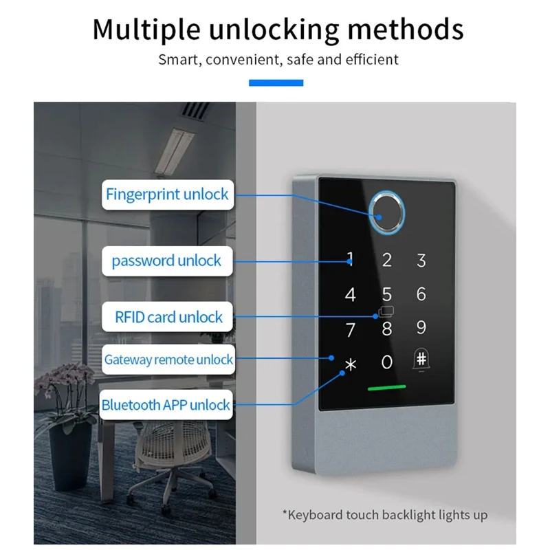 NFC-тег Ttlock Врезной датчик состояния двери по отпечатку пальца RFID-система доступа