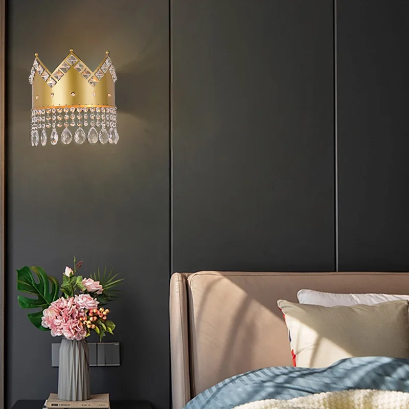 Роскошная хрустальная настенная лампа K9 креативный европейский домашний декор