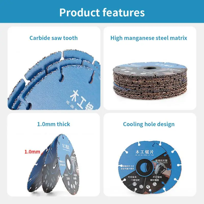 

Cutting Disc Alloy Woodworking Saw Blade Solid Wood Aluminum Plastic Angle Grinder Cutting Machine Electric Saw Blade