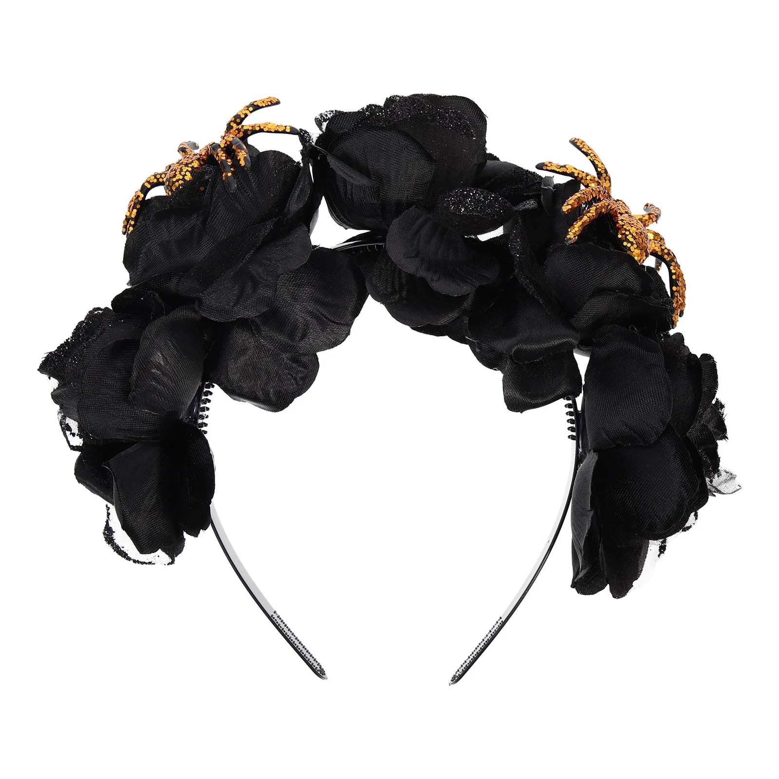 

Big Spider Headband Fabric Rose Hair Hoops Girls Headgear Women Party Headbands Halloween Miss Ties