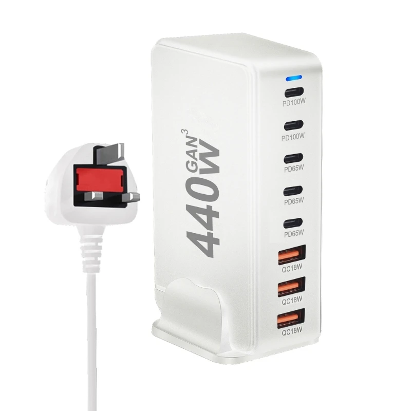 Универсальное зарядное устройство USB C мощностью 440 Вт. Высокоэффективное для