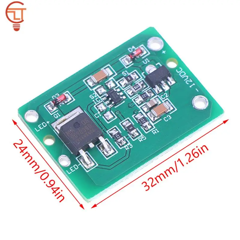 

Емкостный сенсорный переключатель TTP223, 1 шт., 12 В, сенсорный модуль с кнопочной кнопкой, задвижка для бега, постоянный ток 6-20 В, 3 А, 24*32 мм