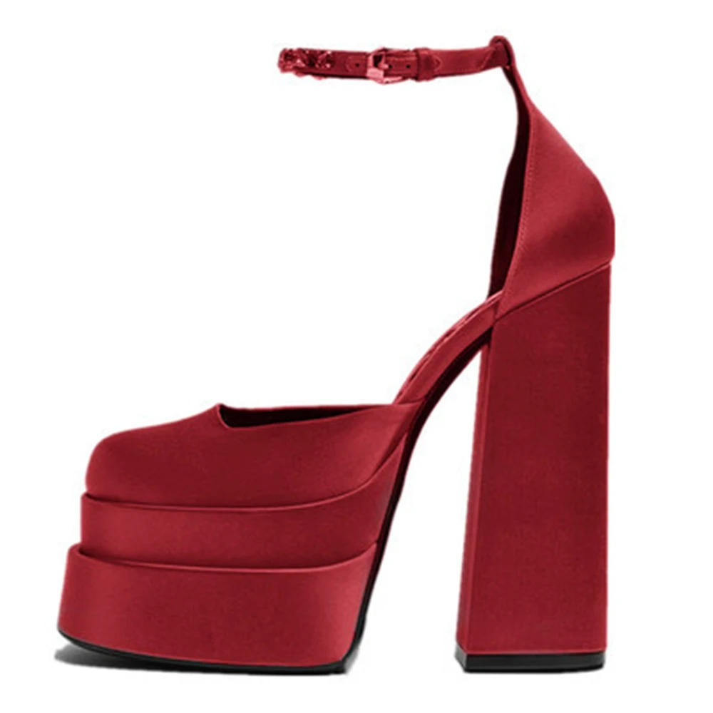 

Wine Night Club Shoes Women Pumps Heels 2022 New Designer Top Brand Women Sandals Platfrom Women Chunky Shoes High Heels Sandals