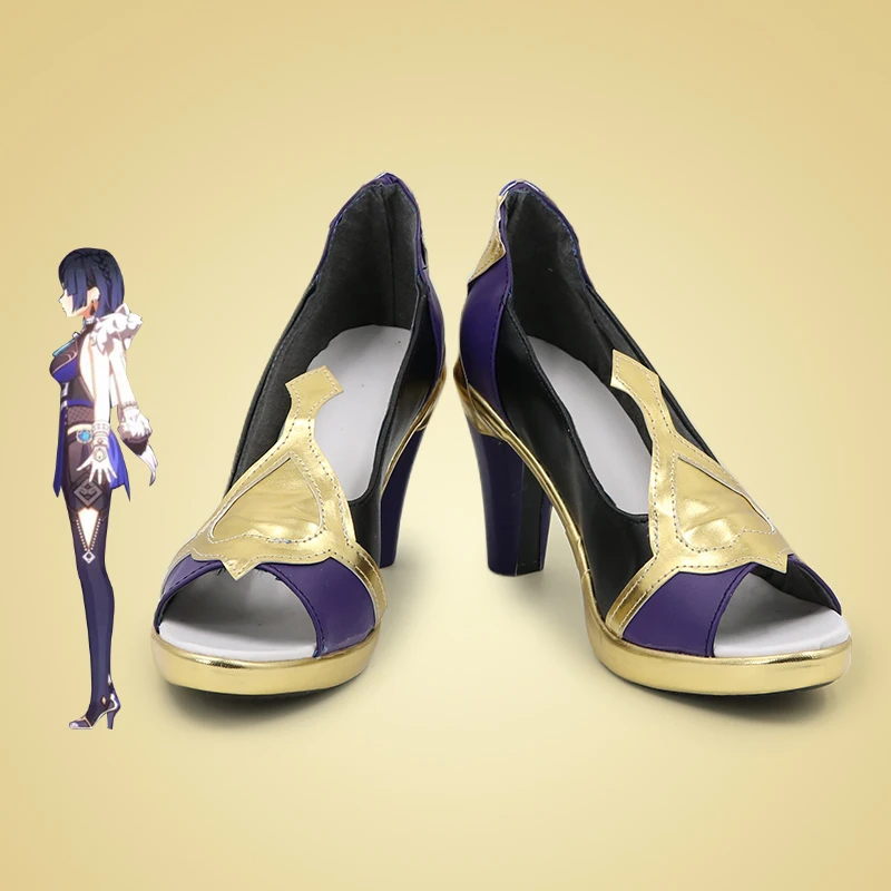 Игра Genshin Impact Yelan Lolita обувь сапоги ролевые игры Серьги Браслет реквизит для косплея Lansheng Valley парик с градиентом Ye Lan Cos