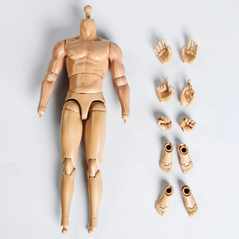 

In Stock THREEQ 1/6 Male Figure Action 12'' Flexible Muscular Body with Neck Fit 1:6 Man Head Sculpt